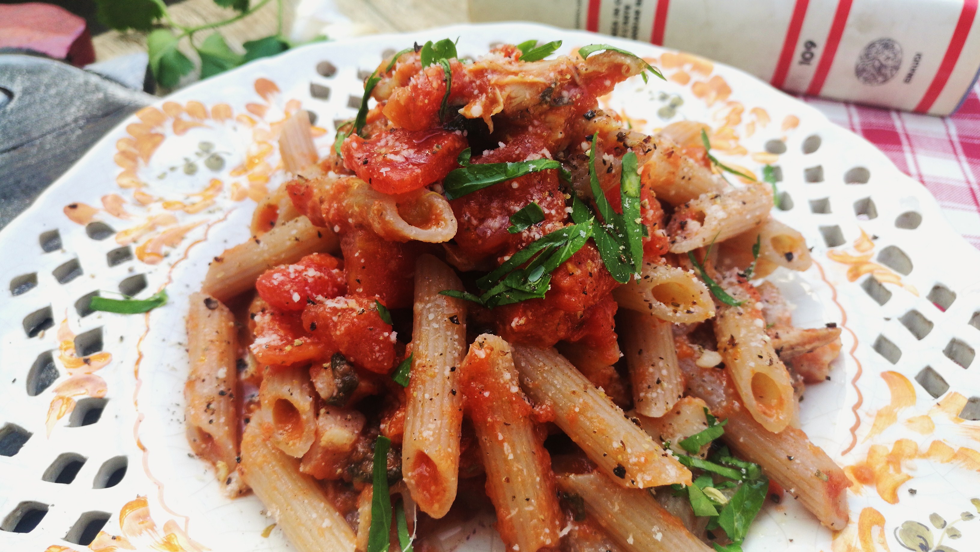 Penne di riso alla cacciatora ispirate a Pellegrino Artusi