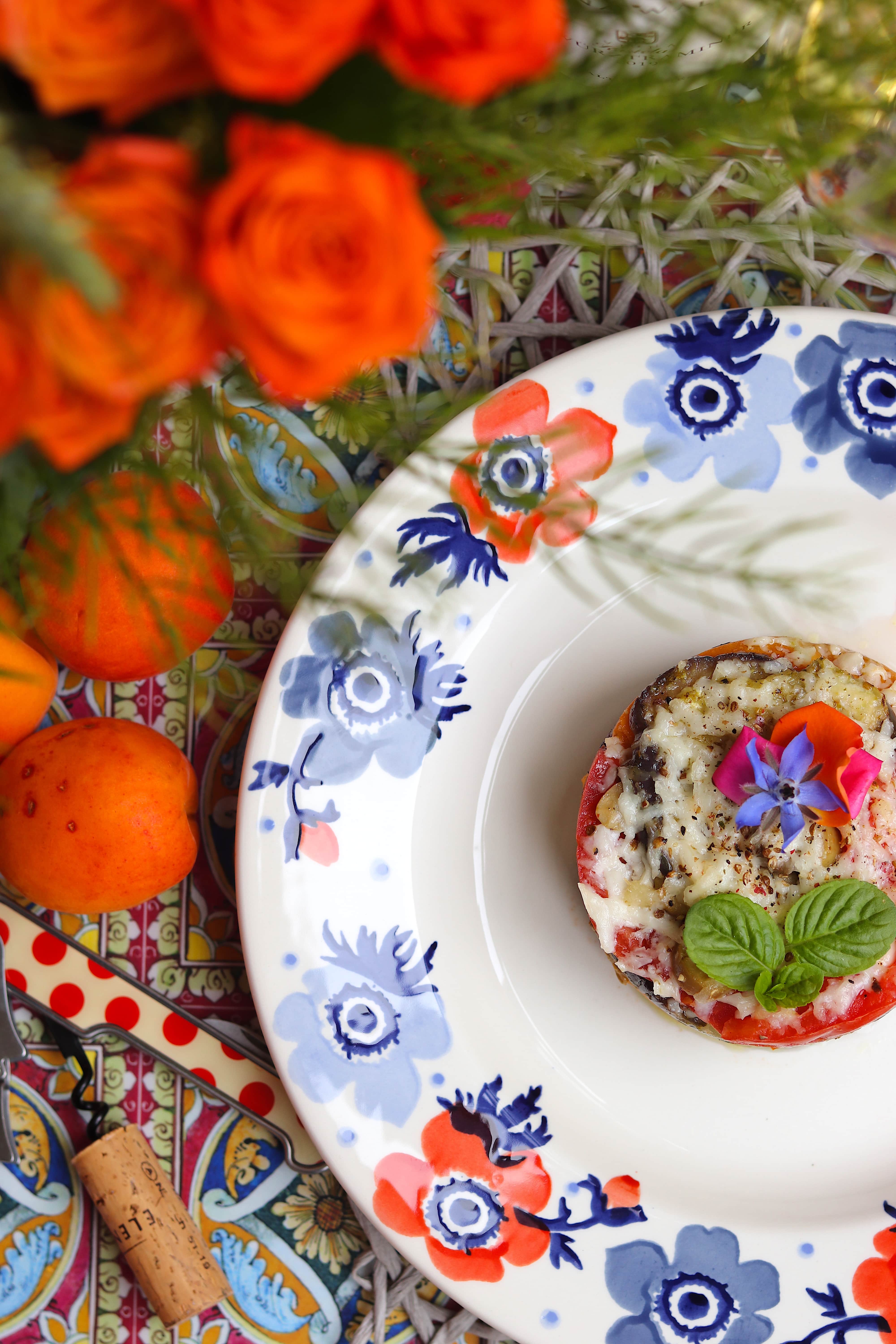 Millefoglie di verdura con halloumi, pepe Malagueta e un Gewürztraminer altoatesino