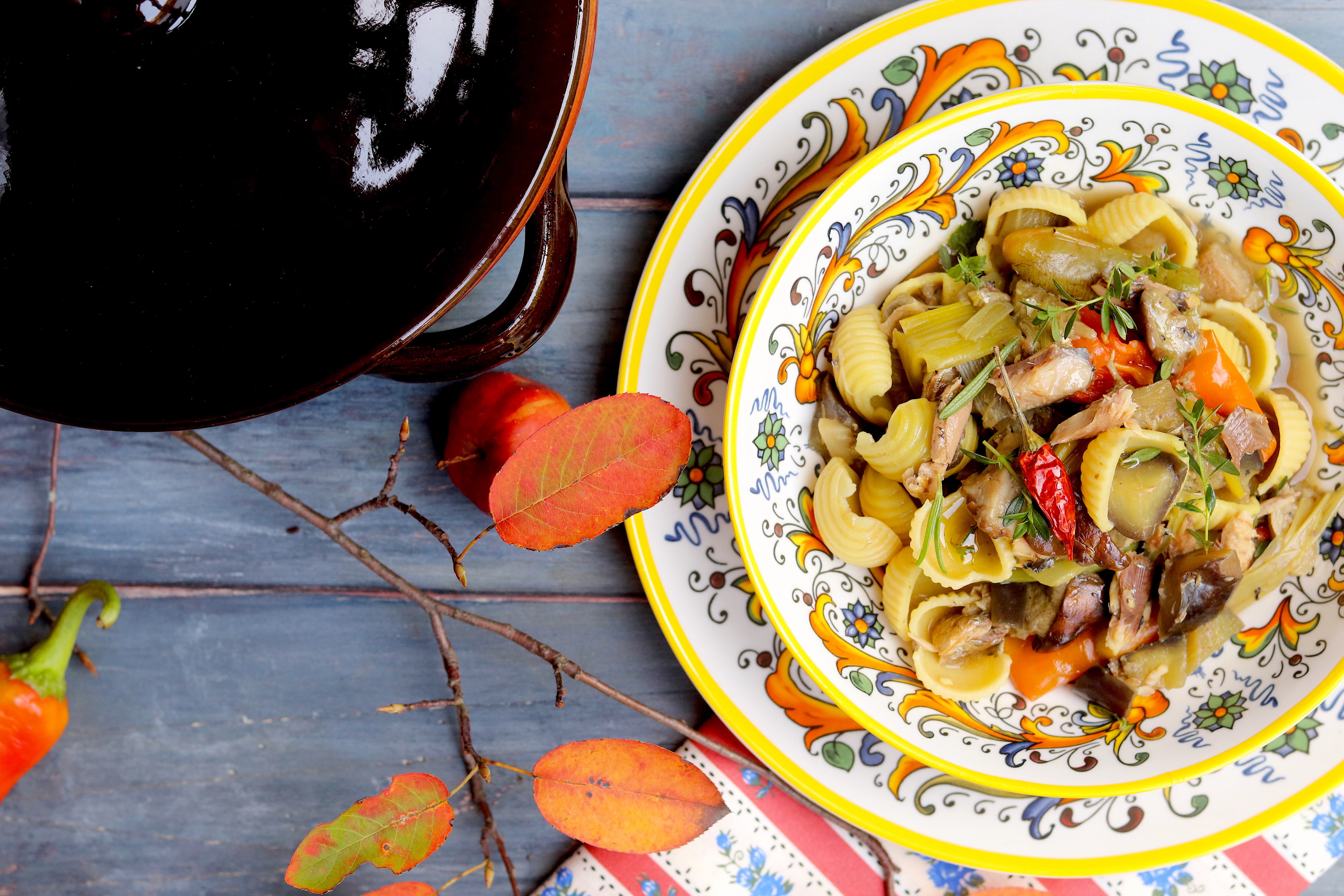 Zuppa d’autunno con sardine piccanti